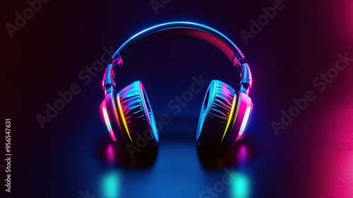 Colorful Silent Disco Headphones photo