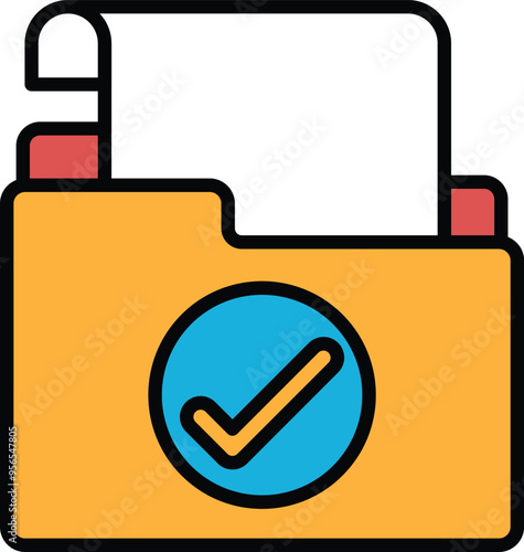folder with a check mark on it