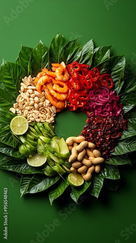 A colorful serving of Miang Kham photo