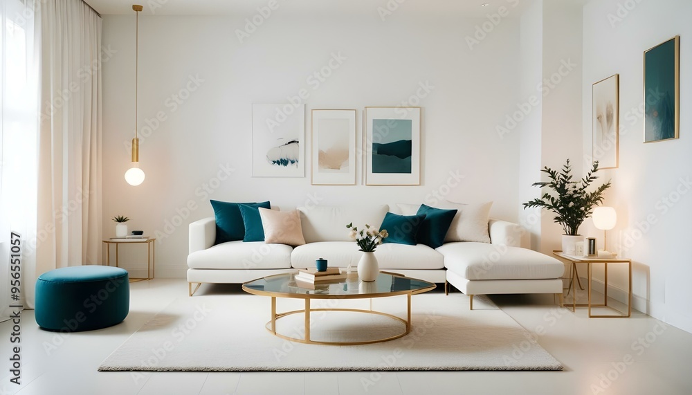 Photo interior modern design room 3d illustration Photo interior modern design room 3d illustration
