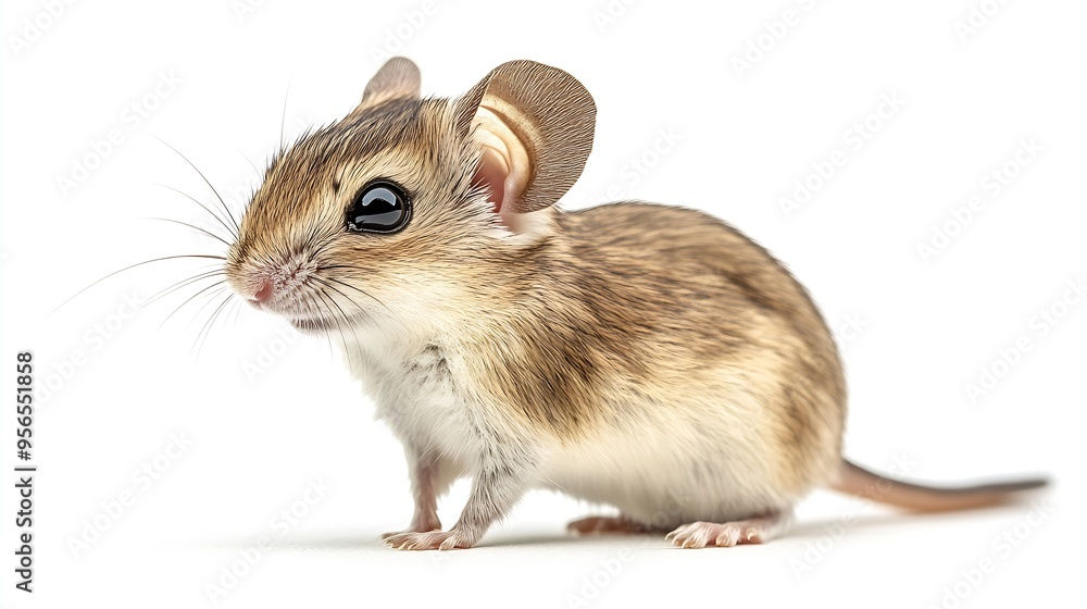 Cute light brown Cairo spiny mouse aka acomys cahirinus standing side ways Looking straight ahead side ways showing profile Isolated on a white background : Generative AI Cute light brown Cairo spiny mouse aka acomys cahirinus standing side ways Looking straight ahead side ways showing profile Isolated on a white background : Generative AI
