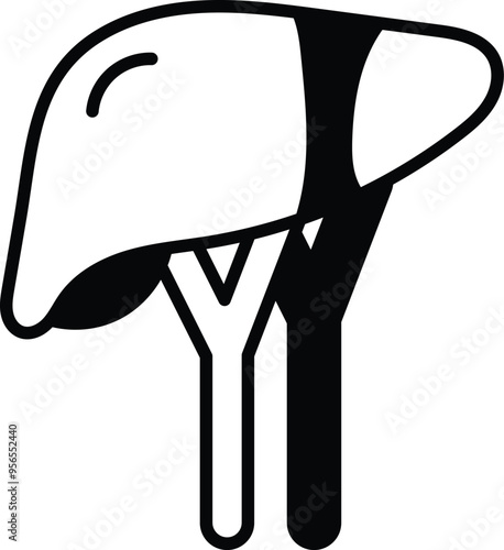 A cartoon drawing of a liver with veins