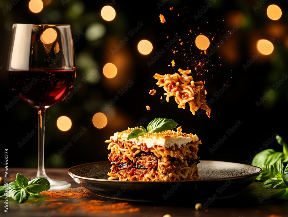 A vibrant display of Timballo alla Teramana A vibrant display of Timballo alla Teramana