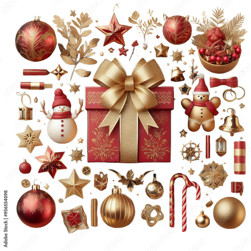 Christmas Gift Box with Decorations Christmas Gift Box with Decorations