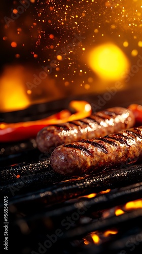 An atmospheric shot of a plate of Loukaniko photo