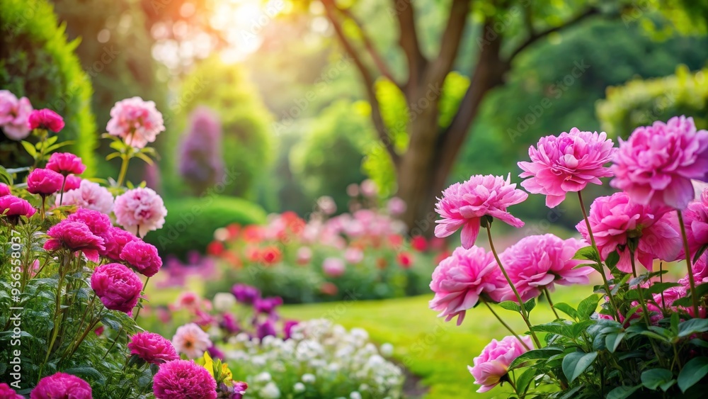 Beautiful pink flowers blooming in a garden , floral, pink, garden, nature, blooming, petals, plant, vibrant, spring, summer Beautiful pink flowers blooming in a garden , floral, pink, garden, nature, blooming, petals, plant, vibrant, spring, summer