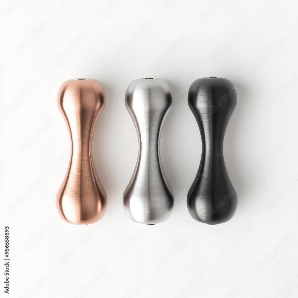 Cute Pastel Silver Pepper Mill Set - 3D Minimalist Design on White Background Cute Pastel Silver Pepper Mill Set - 3D Minimalist Design on White Background