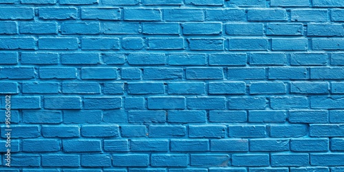 Blue brick wall background with texture of painted bricks , texture, background, blue, brick wall, painted, bricks