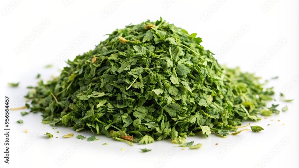 Dried parsley flakes isolated on white background, parsley, herb, seasoning, cooking, dry, ingredient, culinary, isolated Dried parsley flakes isolated on white background, parsley, herb, seasoning, cooking, dry, ingredient, culinary, isolated