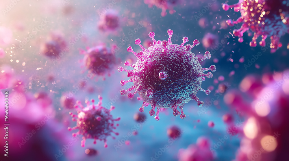 Digital illustration of T-cells protecting the body from pathogens
Digital illustration of T-cells protecting the body from pathogens