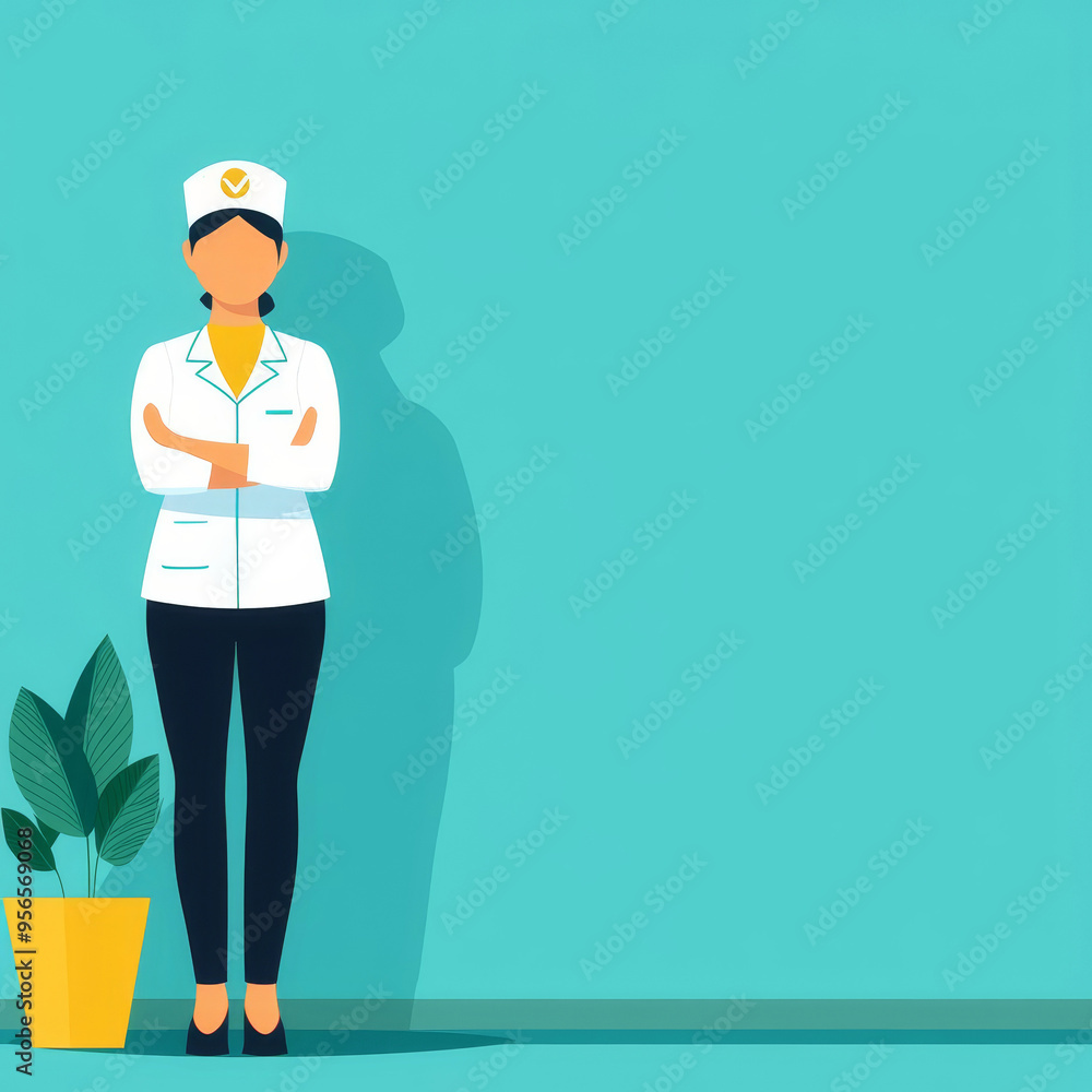 Worker stretching exercises, workplace ergonomics, flat design illustration Worker stretching exercises, workplace ergonomics, flat design illustration