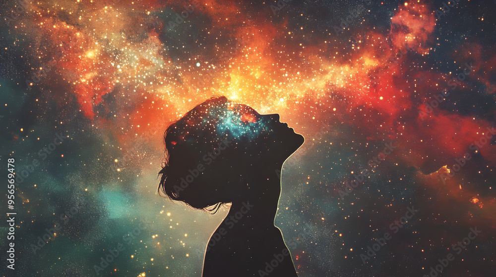 A person with their head tilted back, and their thoughts (depicted as stars) streaming upward.
A person with their head tilted back, and their thoughts (depicted as stars) streaming upward.