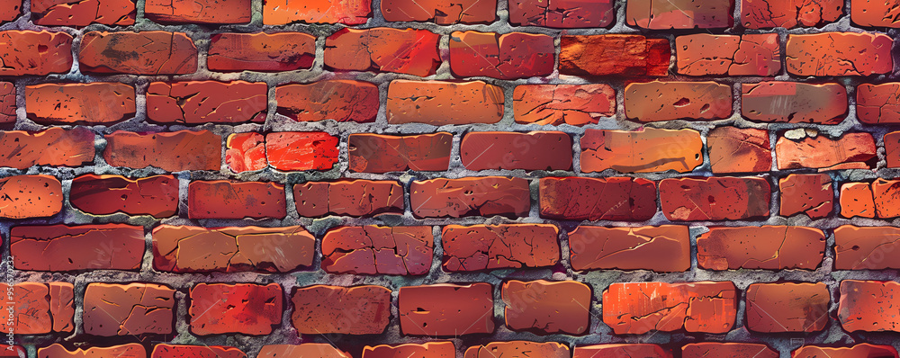 a brick wall with a red brick texture. The bricks are weathered with some missing pieces. a brick wall with a red brick texture. The bricks are weathered with some missing pieces.
