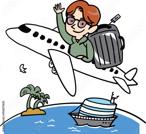 世界へ旅行するお金持ち