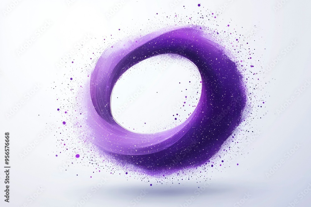 Purple Swirling Ring with Scattered Dots Purple Swirling Ring with Scattered Dots