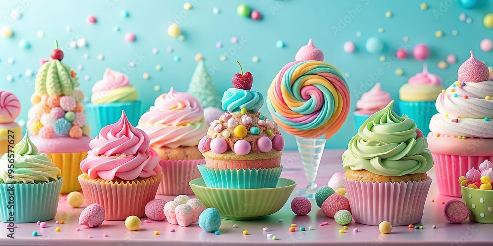 birthday cupcakes with candles