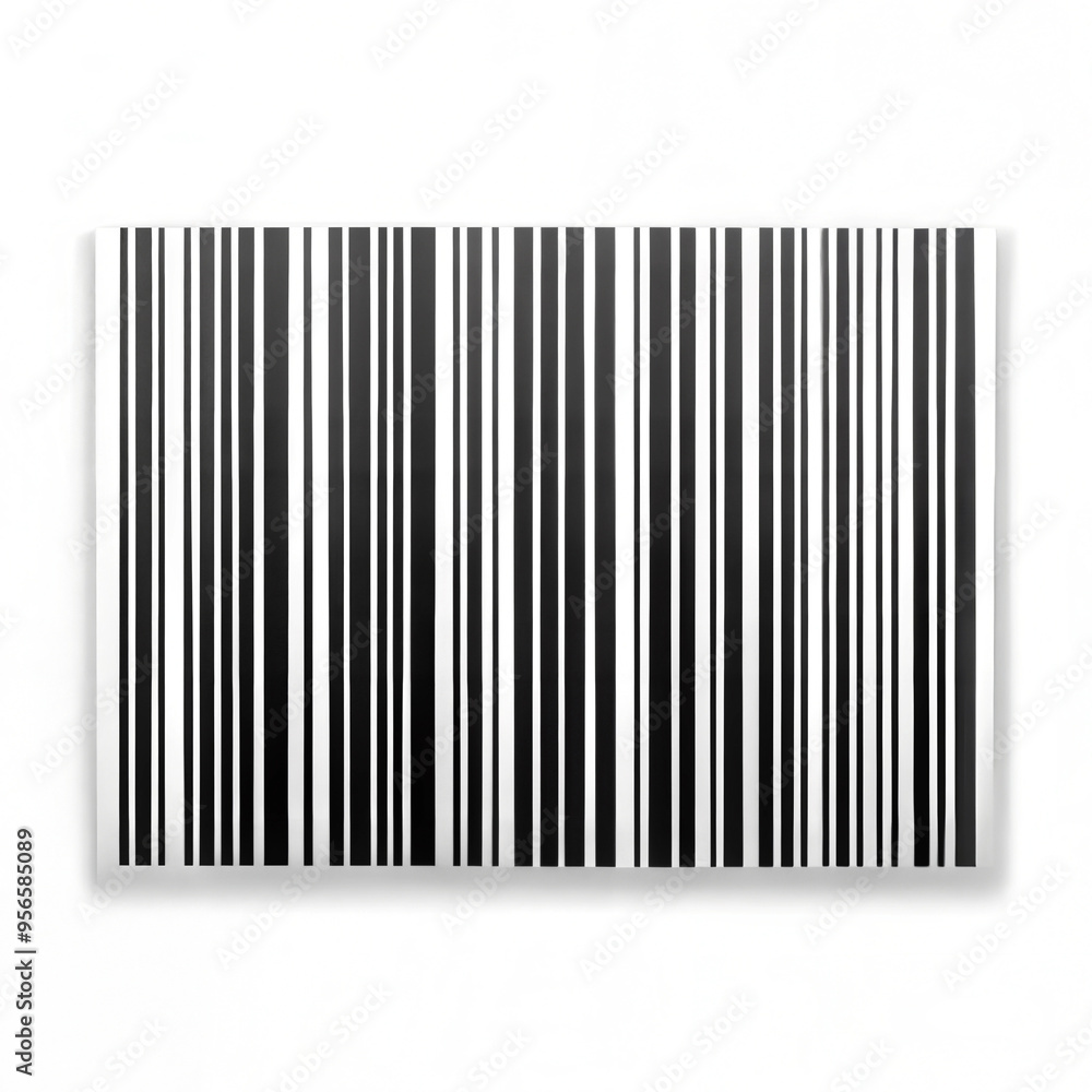 Black and White Barcode on White Background Black and White Barcode on White Background