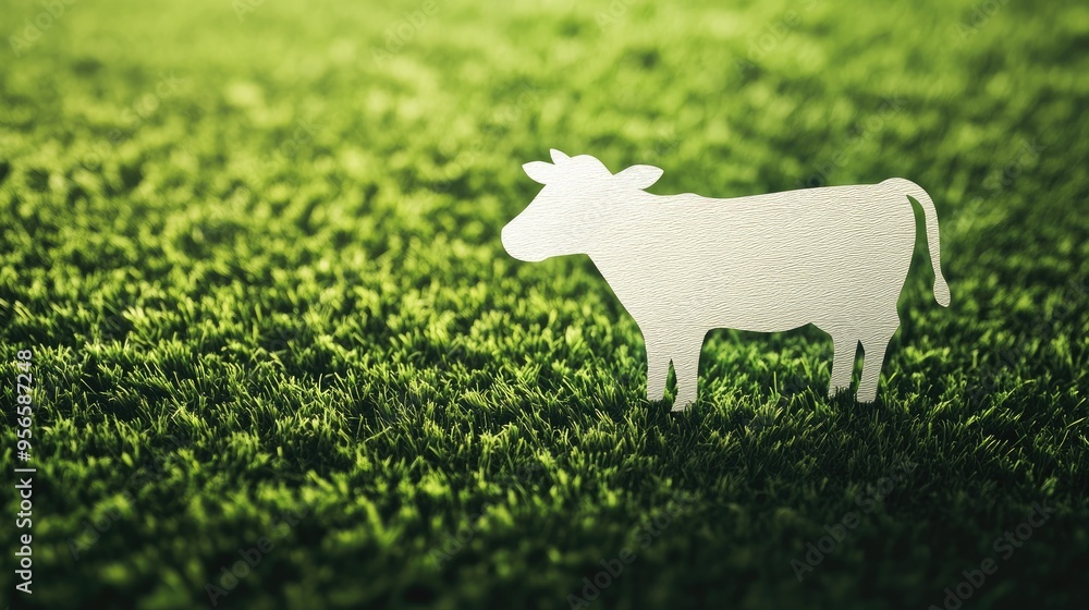 A stylized cow icon on a grassy background, representing livestock farming. A stylized cow icon on a grassy background, representing livestock farming.