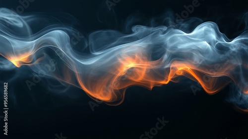 Captivating Dance of Smoke and Flames in Abstract Form