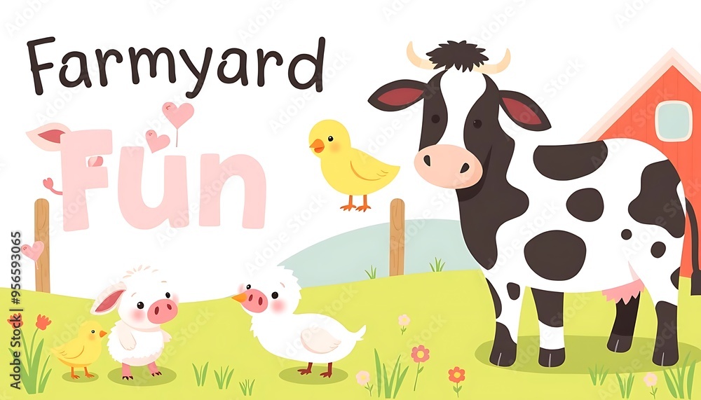 Farmyard Fun: Adorable Farm Animals for Kids' Cards Farmyard Fun: Adorable Farm Animals for Kids' Cards