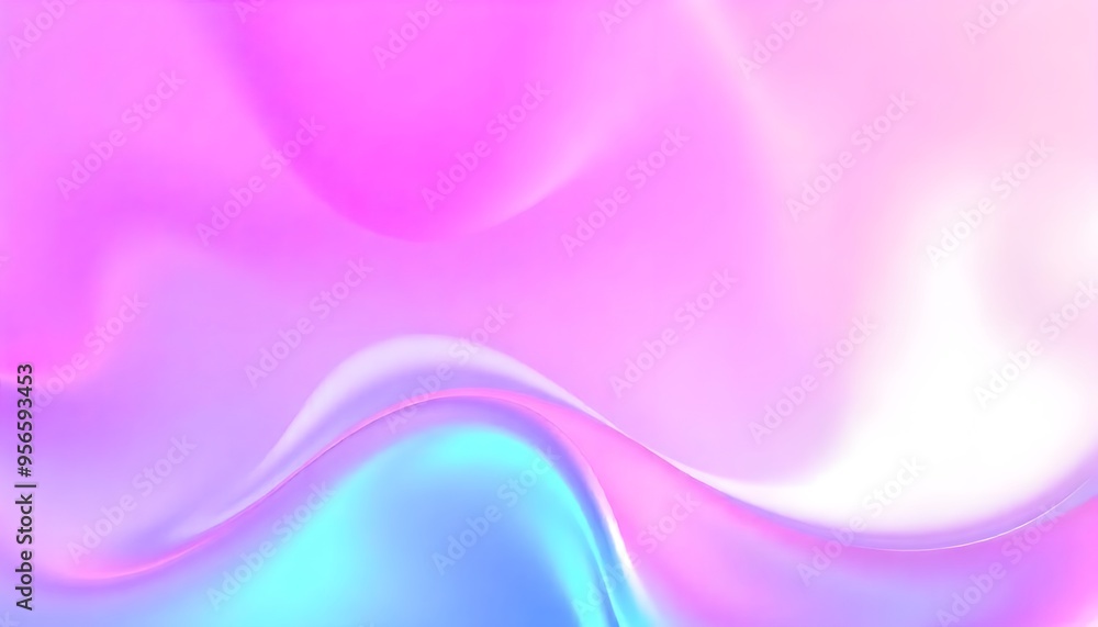 Colorful abstract Holographic background. fluid shapes in shades of pink, purple, and blue, liquid metal, foil, wavy with shiny texture. purple and blue holo fluid shapes colorful background