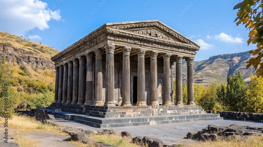 The Garni Temple the only standing Greco-Roman colonnaded building in Armenia. The Garni Temple the only standing Greco-Roman colonnaded building in Armenia.