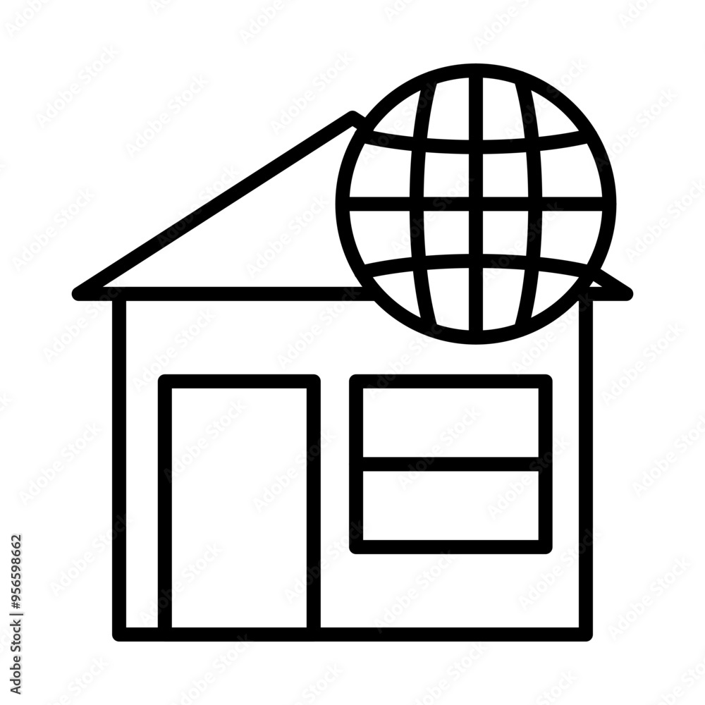 Immigration Office line icon Immigration Office line icon
