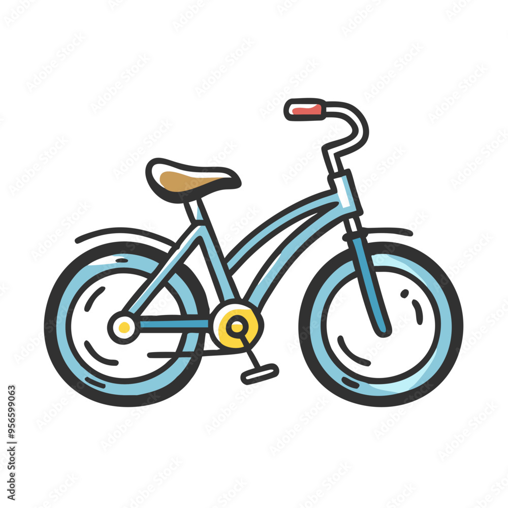 Fototapeta premium Bicycle Vector Icon in Blue, Eco-Friendly Transportation Concept