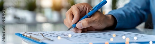 contract renewal checklist, with light effects highlighting negotiation points and legal review.