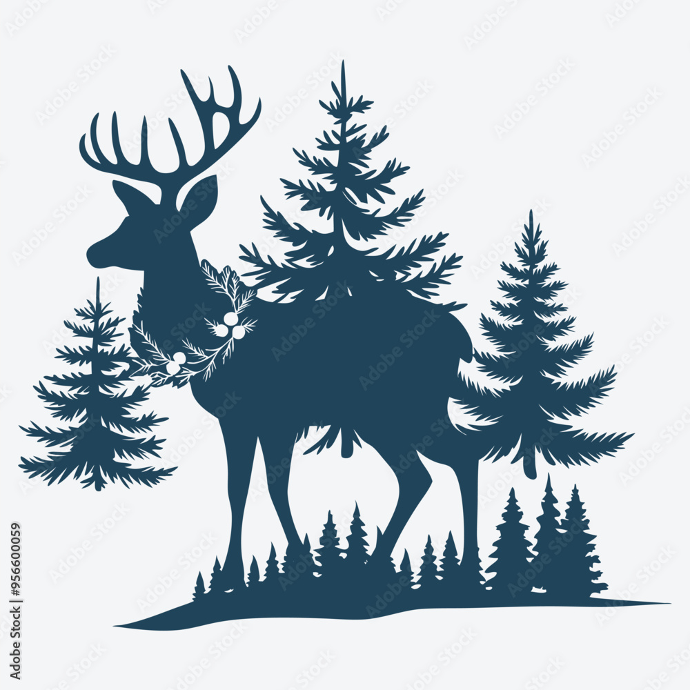 Winter Christmas Scene Vector Illustration Winter Christmas Scene Vector Illustration
