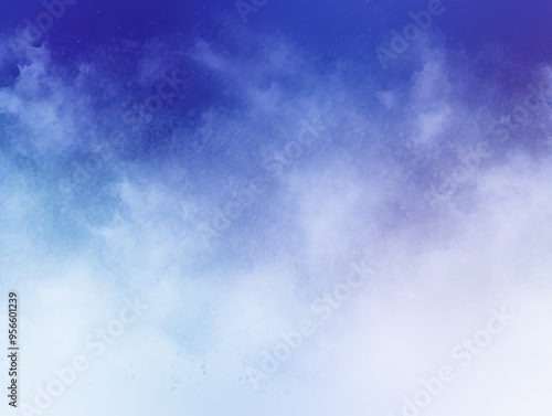 Indigo white spray texture color gradient shine bright light and glow rough abstract retro vibe background template grainy noise grungy empty space with copy space