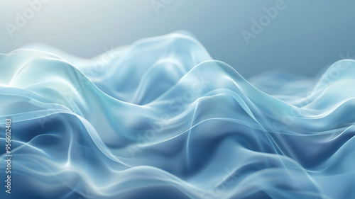 Wallpaper Mural The image is of a blue wave with a lot of detail and texture. The water appears to be very calm and peaceful, with no signs of turbulence or roughness Torontodigital.ca