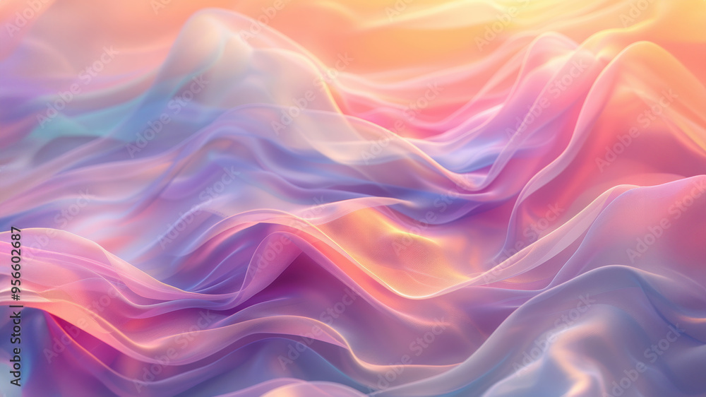 A colorful, flowing piece of fabric with a pink and purple hue. The image is abstract and has a dreamy, ethereal quality to it A colorful, flowing piece of fabric with a pink and purple hue. The image is abstract and has a dreamy, ethereal quality to it