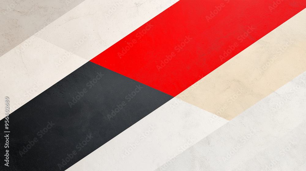 Fototapeta premium Dark red and grey grunge stripes abstract banner design. Geometric tech vector background with old wall texture