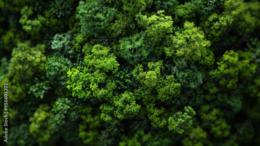 Top view of lush green moss nature and environment Top view of lush green moss nature and environment