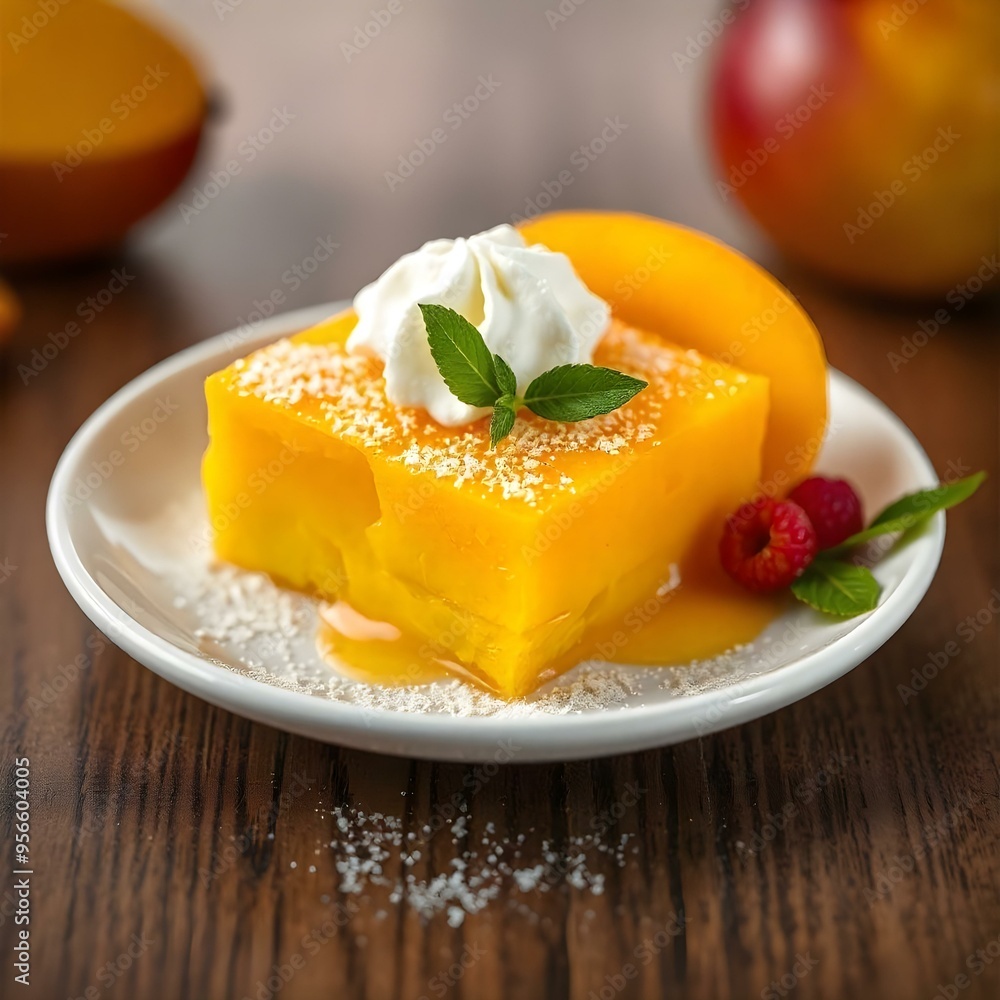 mango dessert serving decorated high resolution mango dessert serving decorated high resolution