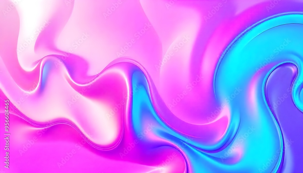 Colorful abstract background made of holographic metal foil. fluid shapes in shades of pink, purple, and blue, liquid metal, foil, wavy with shiny texture. hologram background. Colorful abstract background made of holographic metal foil. fluid shapes in shades of pink, purple, and blue, liquid metal, foil, wavy with shiny texture. hologram background.