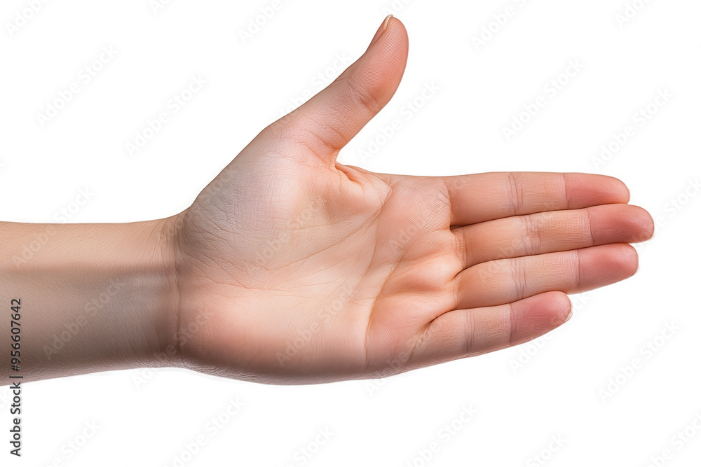 Isolated Open Hand Gesture on Transparent Background for Communication and Design Isolated Open Hand Gesture on Transparent Background for Communication and Design