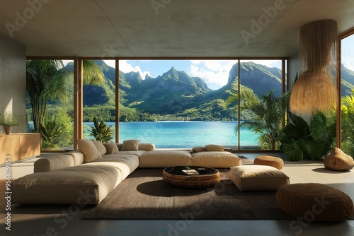 living room with a view