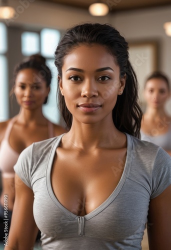 A group of women participating in a fitness class, focusing on health, fitness, and wellness. Free Download A group of women participating in a fitness class, focusing on health, fitness, and wellness. - GFXLoad