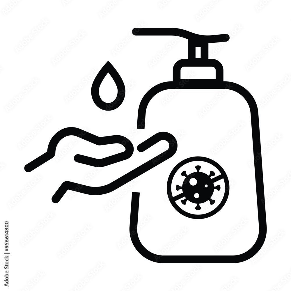 Hand sanitizer icon vector on white background Hand sanitizer icon vector on white background