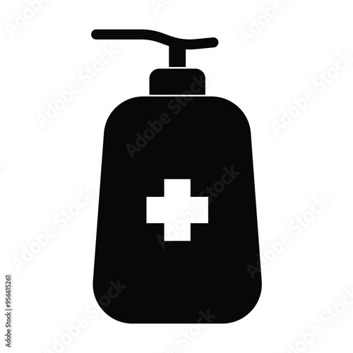 Hand sanitizer icon vector on white background