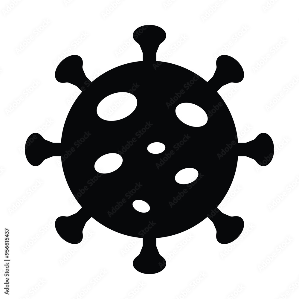 Virus icon vector on white background Virus icon vector on white background