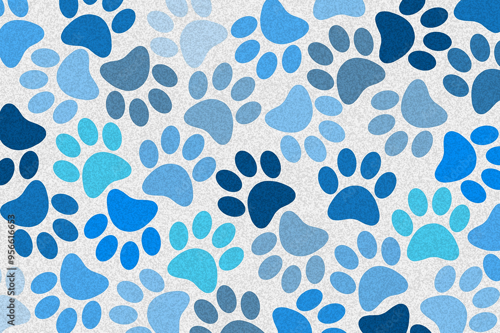 Fototapeta premium Dog cat paws background. Art pet.