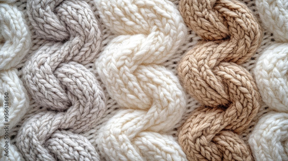 Knitted wool texture, with chunky stitches, varied yarn thicknesses, and a cozy appearance, 3D texture Knitted wool texture, with chunky stitches, varied yarn thicknesses, and a cozy appearance, 3D texture