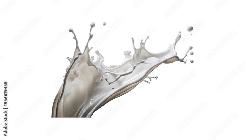 White or milky liquid splashes are suitable for cosmetics advertising, the food and beverage industry, and abstract graphic design projects