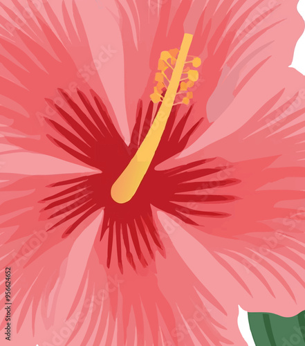 FLOR DE HIBISCO ROSA
