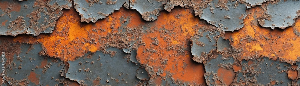 Rusty metal surface texture, with layered corrosion, rough patches, and peeling paint, 3D texture Rusty metal surface texture, with layered corrosion, rough patches, and peeling paint, 3D texture