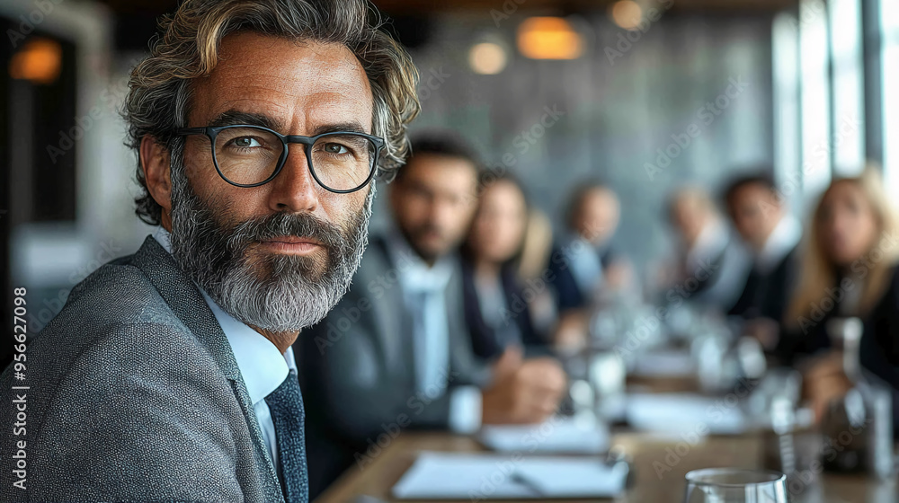 Fototapeta premium Professional Business Meetings, Modern Corporate Negotiations, Team Collaboration Backgrounds