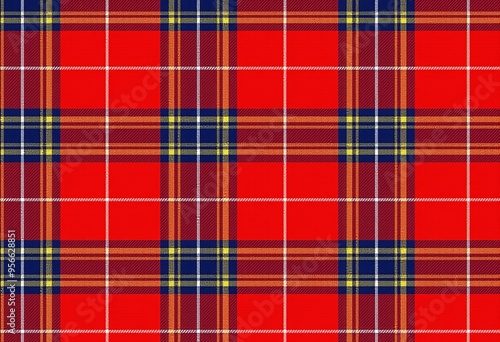 Seamless Plaid Tartan Tablecloth Pattern with Striped Texture: Perfect for Rustic, Farmhouse, and Traditional Home Decor